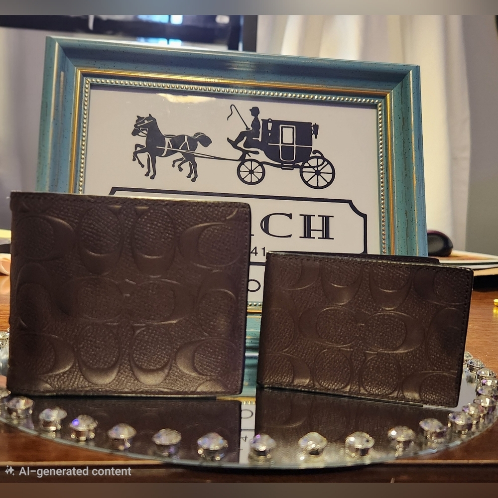 Coach Mahogany 3-in-1 Mens Wallet. EUC! - Picture 2 of 6